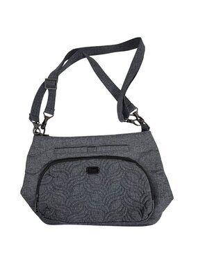 Lug Samba Heather Gray Quilted Multi-Pockets Shoulder Crossbody Bag RFID EUC